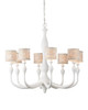 Currey and Company - 9000-1340 - Eight Light Chandelier - Ludwig - Gesso White