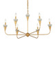 Currey and Company - 9000-1328 - Six Light Chandelier - Aurelia - Contemporary Gold Leaf/Contemporary Gold/Frosted