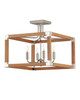 Currey and Company - 9000-1284 - Four Light Semi-Flush Mount - Boyd - Natural/Polished Nickel