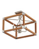 Currey and Company - 9000-1284 - Four Light Semi-Flush Mount - Boyd - Natural/Polished Nickel