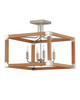 Currey and Company - 9000-1284 - Four Light Semi-Flush Mount - Boyd - Natural/Polished Nickel