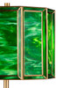 Currey and Company - 8000-0190 - Two Light Floor Lamp - Daze - Green / Antique Brass