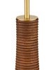 Currey and Company - 8000-0175 - One Light Floor Lamp - Lathe - Natural/Brushed Brass