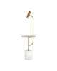 Currey and Company - 8000-0173 - LED Floor Lamp - Eastlin - Antique Brass/White
