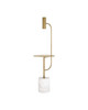 Currey and Company - 8000-0173 - LED Floor Lamp - Eastlin - Antique Brass/White