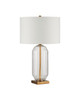 Currey and Company - 6000-1118 - One Light Table Lamp - Entasis - Clear / Aged Brass