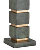 Currey and Company - 6000-1097 - One Light Table Lamp - Tetra - Verdigris / Antique Brass