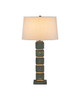 Currey and Company - 6000-1097 - One Light Table Lamp - Tetra - Verdigris / Antique Brass
