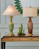 Currey and Company - 6000-1069 - Two Light Table Lamp - Classico - Green/Beige/Antique Brass