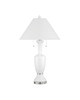 Currey and Company - 6000-1066 - Two Light Table Lamp - Classico - White/Clear/Polished Nickel
