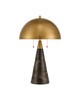 Currey and Company - 6000-1065 - Two Light Desk Lamp - Edith - Coffee Brown/Antique Brass