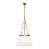 Alora - PD544517AGWL - One Light Pendant - Speakeasy - Aged Gold/White Linen