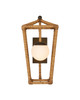 Currey and Company - 5500-0063 - One Light Wall Sconce - Denison - Natural / Midnight / Frosted White
