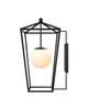 Currey and Company - 5500-0062 - One Light Wall Sconce - Denison - Midnight / Frosted White