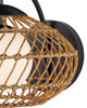 Currey and Company - 5500-0060 - One Light Wall Sconce - Carriage - Natural/Black/Frosted White