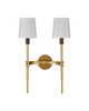 Currey and Company - 5000-0320 - Two Light Wall Sconce - Grigsby - Antique Brass / Bronze