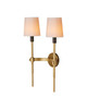 Currey and Company - 5000-0320 - Two Light Wall Sconce - Grigsby - Antique Brass / Bronze