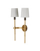 Currey and Company - 5000-0320 - Two Light Wall Sconce - Grigsby - Antique Brass / Bronze