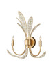 Currey and Company - 5000-0301 - Two Light Wall Sconce - Foliatura - Antique Brass/Off-White