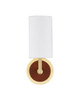 Currey and Company - 5000-0298 - One Light Wall Sconce - Ellerston - Saddle Brown/Brushed Brass