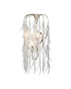 Currey and Company - 5000-0286 - Three Light Wall Sconce - Glen Arbor - White/Contemporary Silver Leaf/Contemporary Silver