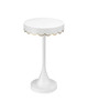 Currey and Company - 4000-0258 - Accent Table - Enid - White / Gold