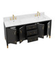 Currey and Company - 3800-0021 - Vanity with Rectangular Undermount Sink - Verona - Black/Natural/White/Champagne