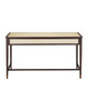 Currey and Company - 3000-0344 - Writing Desk - Evie - Ivory / Dark Walnut / Brass
