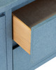 Currey and Company - 3000-0342 - Nightstand - Briallen - Lacquered Blue Linen / Polished Nickel