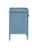 Currey and Company - 3000-0342 - Nightstand - Briallen - Lacquered Blue Linen / Polished Nickel