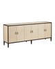 Currey and Company - 3000-0338 - Credenza - Evie - Ivory / Dark Walnut / Brass
