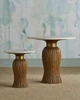 Currey and Company - 3000-0335 - Entry Table - Tassel - Morel Brown/Natural/Brushed Brass