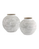 Currey and Company - 1200-1158 - Vase Set of 2 - Tussock - White
