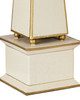 Currey and Company - 1200-1128 - Obelisk Set of 2 - Daphne - Ivory / Gold
