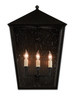 Currey and Company - 5500-0010 - Three Light Outdoor Wall Sconce - Bening - Midnight