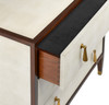 Currey and Company - 3000-0141 - Chest - Evie - Ivory/Dark Walnut/Brass