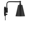 Generation Lighting - GLW2001MBK - One Light Wall Sconce - Drae - Midnight Black