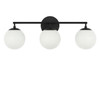Generation Lighting - GLV1853MBK - Three Light Vanity - Nube - Midnight Black