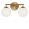 Generation Lighting - GLV1842SB - Two Light Vanity - Nube - Satin Brass