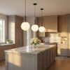 Generation Lighting - GLP1821MBK - One Light Pendant - Nube - Midnight Black