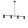 Generation Lighting - GLC2074MBKE - Four Light Linear Chandelier - Zentro - Midnight Black