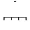 Generation Lighting - GLC2074MBK - Four Light Linear Chandelier - Zentro - Midnight Black