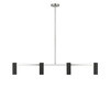Generation Lighting - GLC2074BNE - Four Light Linear Chandelier - Zentro - Brushed Nickel