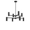 Generation Lighting - GLC2068MBKE - Eight Light Chandelier - Zentro - Midnight Black