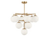 Generation Lighting - GLC18010SBE - Ten Light Chandelier - Nube - Satin Brass