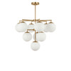 Generation Lighting - GLC18010SBE - Ten Light Chandelier - Nube - Satin Brass