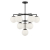Generation Lighting - GLC18010MBK - Ten Light Chandelier - Nube - Midnight Black
