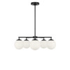 Generation Lighting - GLC1795MBK - Five Light Chandelier - Nube - Midnight Black