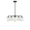 Generation Lighting - GLC1795MBK - Five Light Chandelier - Nube - Midnight Black
