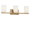 Generation Lighting - GLV1973SB - Three Light Vanity - Neblina - Satin Brass